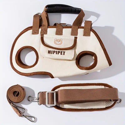 Dog Bag Outdoor Portable Breathable Traction Backpack Dog Leash Cat and Dog Harness Can Be Carried or Crossbody Cat Bag Pet Sling Pet Supplies