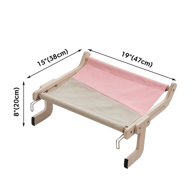 Cat Hanging Bed Window Side Cat Hammock High Quality Wood Assembly Hanging Bed Cotton Canvas Easy Washable Kitten Nest
