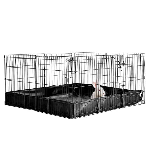 Aivituvin-Air71 Portable Pet Playpen| Small Pet Playpen with Floor,Dog Playpen,Rabbit Playpen,Dog Crate,Metal Pet Fence with Pad