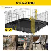 Aivituvin-Air71 Portable Pet Playpen| Small Pet Playpen with Floor,Dog Playpen,Rabbit Playpen,Dog Crate,Metal Pet Fence with Pad