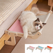 Cat Hanging Bed Window Side Cat Hammock High Quality Wood Assembly Hanging Bed Cotton Canvas Easy Washable Kitten Nest