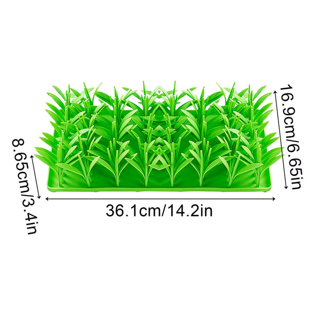 Meadow Design Pet Slow Feeding Mat Creative Grass Design Licking Mat Cat and Dog Eating Non-Slip Slow Feeding Mat