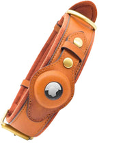 Leather Airtag Collar