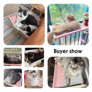 Cat Hanging Bed Window Side Cat Hammock High Quality Wood Assembly Hanging Bed Cotton Canvas Easy Washable Kitten Nest