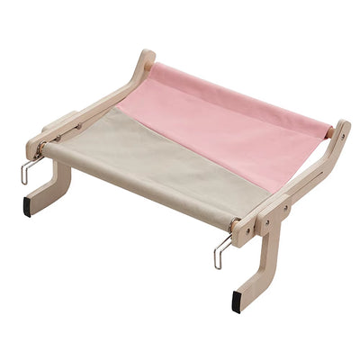 Cat Hanging Bed Window Side Cat Hammock High Quality Wood Assembly Hanging Bed Cotton Canvas Easy Washable Kitten Nest