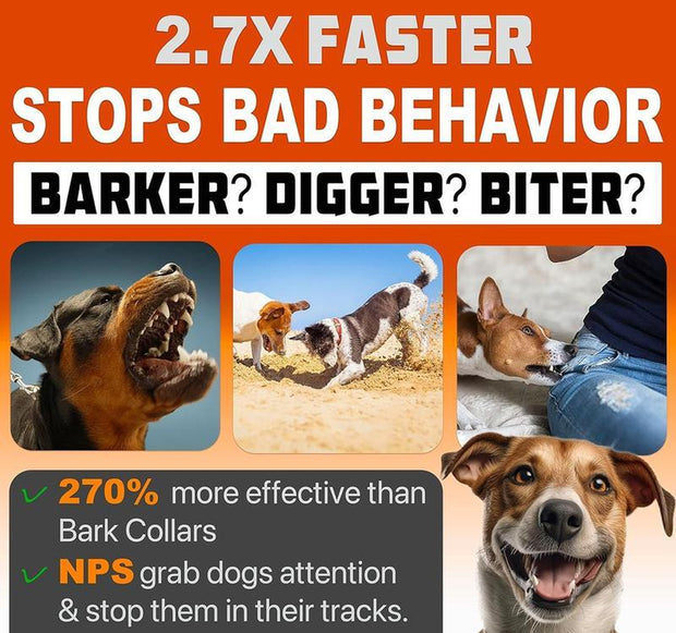 2025 New Model Dog Bark Deterrent Smart Pet Trainer-Ultrasonic Anti-Bark Device-50Ft Range-Rechargeable