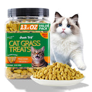 13.4 0Z Cat Grass Treats Salmon Oil Natural Salmon Flavor Kitten Healthy Cat Treats Training Biscuits Snacks Fish Oil Omega 3 Supplements for Cats
