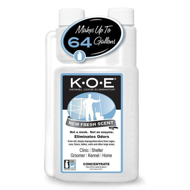 K.O.E. 16Oz Concentrate - Kennel Odor Eliminator - Non-Enzymatic Formula, KOE, Apricot, Fresh Original Scent, 16 Oz Pint [KOEA-P, KOEFS-P, KOE-P]