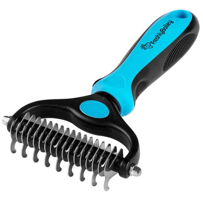 Dematting and Deshedding Brush Tool Comb for Dogs and Cats - Shedding Comb and Mat Remover