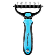 Dematting and Deshedding Brush Tool Comb for Dogs and Cats - Shedding Comb and Mat Remover