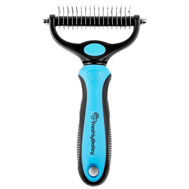 Dematting and Deshedding Brush Tool Comb for Dogs and Cats - Shedding Comb and Mat Remover