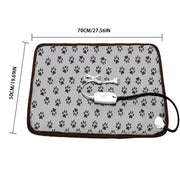 3-Speed Adjustable Heating Pad for Dog Cat Power-Off Protection Pet Electric Heated Warm Mat Bed Waterproof Bite-Resistant Wire