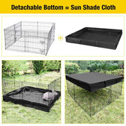 Aivituvin-Air71 Portable Pet Playpen| Small Pet Playpen with Floor,Dog Playpen,Rabbit Playpen,Dog Crate,Metal Pet Fence with Pad