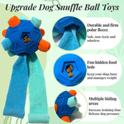 Ball for Dog Toys Unbreakable Upgrade Interactive Mat Puppy Dispenser Slow Feeder Puzzle Small Medium Large Pets (Blue Tangerine New)