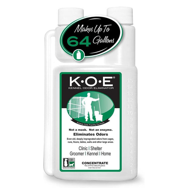 K.O.E. 16Oz Concentrate - Kennel Odor Eliminator - Non-Enzymatic Formula, KOE, Apricot, Fresh Original Scent, 16 Oz Pint [KOEA-P, KOEFS-P, KOE-P]