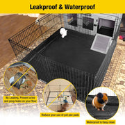 Aivituvin-Air71 Portable Pet Playpen| Small Pet Playpen with Floor,Dog Playpen,Rabbit Playpen,Dog Crate,Metal Pet Fence with Pad