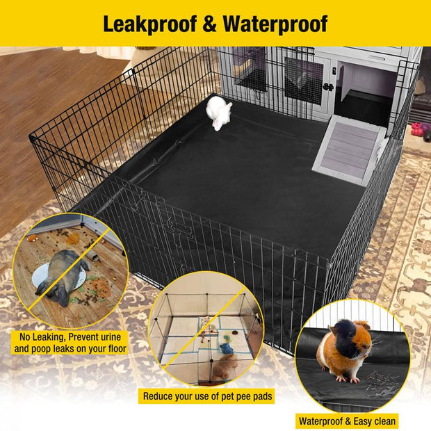 Aivituvin-Air71 Portable Pet Playpen| Small Pet Playpen with Floor,Dog Playpen,Rabbit Playpen,Dog Crate,Metal Pet Fence with Pad