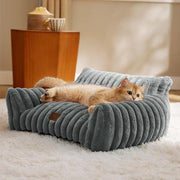 Bedsure Cute Cat Couch for Pets - Fluffy Small Dog Sofa with Premium Soft Corduroy Fleece
