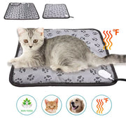 3-Speed Adjustable Heating Pad for Dog Cat Power-Off Protection Pet Electric Heated Warm Mat Bed Waterproof Bite-Resistant Wire