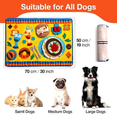 Large Pet Dogs Snuffle Mat Cat Dog Training Blanket Pet Slowing Feeding Training Slow Eating Snuffle Mat 70X50Cm