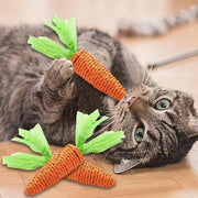 Cat Toy Carrot Paper Rope Chew Toys Bite Resistant Scratcher Clean Teeth Interactive Play Cat Carrot Chew Toy Home Pet Products