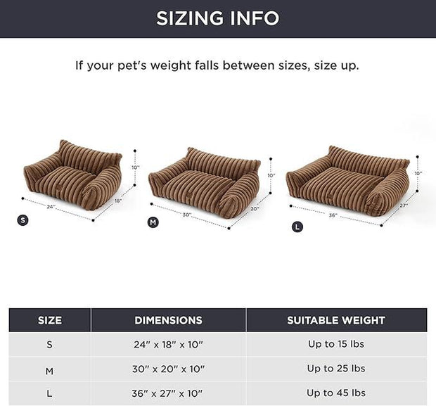 Bedsure Cute Cat Couch for Pets - Fluffy Small Dog Sofa with Premium Soft Corduroy Fleece